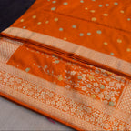 Banarasi Silk Butidar Saree in Orange