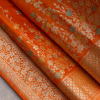 Banarasi Silk Butidar Saree in Orange