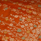 Banarasi Silk Butidar Saree in Orange