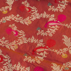Banarasi Silk Jaal Saree in Coral Rose