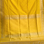 Lemon Yellow Butidar Banarasi Silk Saree, detail view