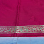 Rani Pink Butidar Banarasi Silk Saree, craft and fabric detail