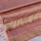 Blush Pink Butidar Banarasi Silk Saree with floral, full saree