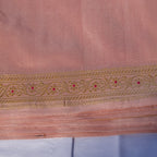 Blush Pink Butidar Banarasi Silk Saree, craft and fabric detail