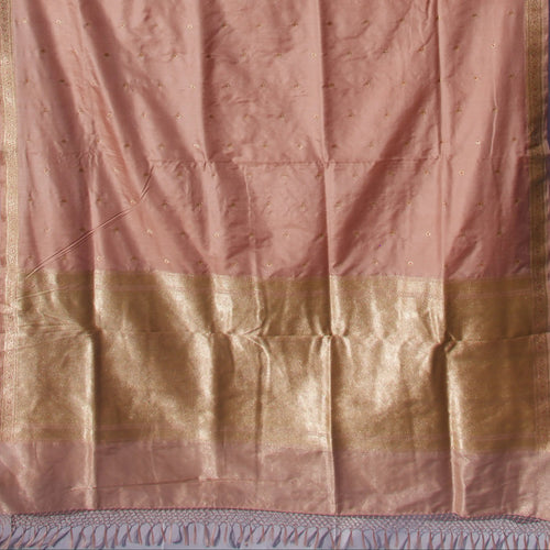 Blush Pink Butidar Banarasi Silk Saree, detail view